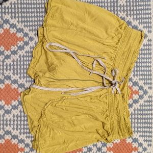 Free people citron yellow lounge cozy shorts